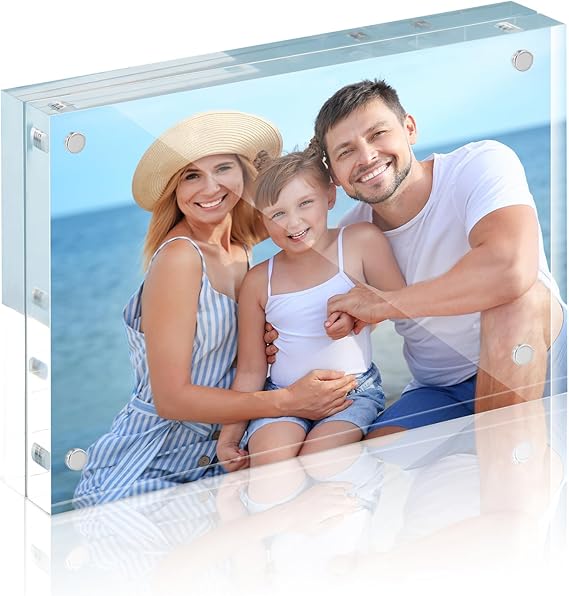 Acrylic Picture Frames 5x7, 3 Pack Magnetic 5x7 Picture Frame