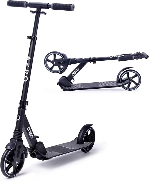 Wheels Kick Scooter for Kids 8-12, Teens & Adults | Hand Controlled Disc Brake
