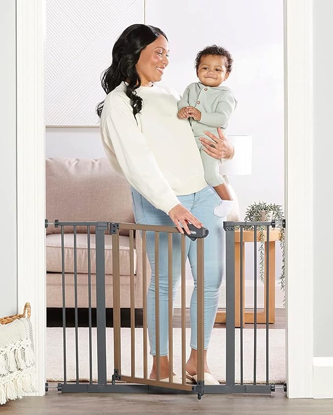 58-Inch Easy Step Extra Tall Arched Décor Walk Thru Baby Gate, Award Winning Brand