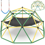 Climbing Dome, 10FT Climber with Hammock & Swing, Jungle Gym Backyard for Kids