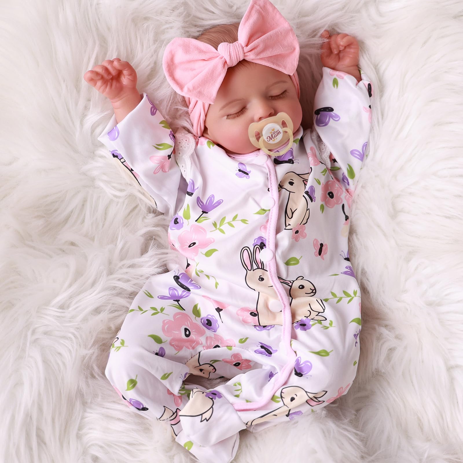 Lifelike Reborn Baby Dolls Girl - 20 Inch Realistic Newborn Baby Dolls with Poseable Body