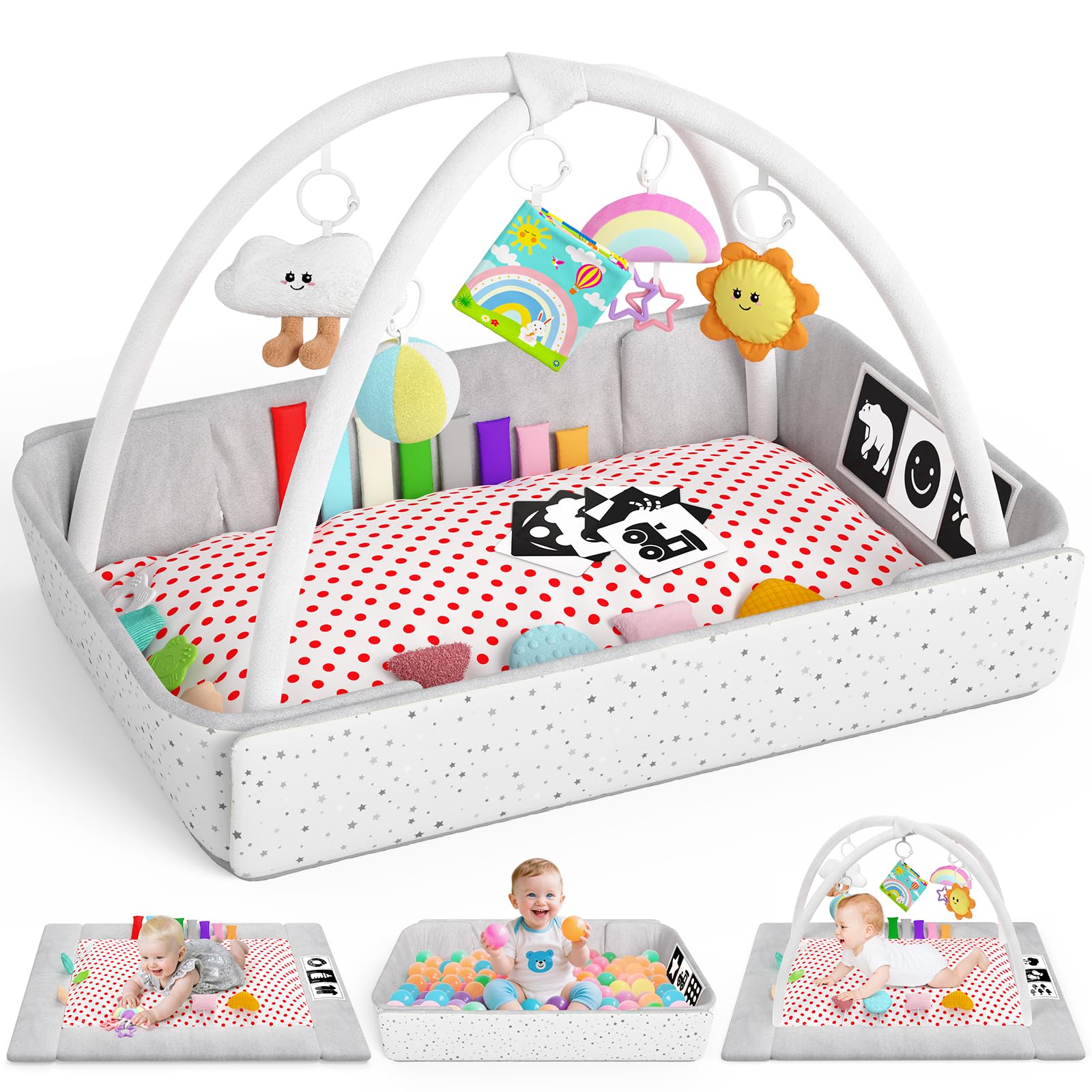 Baby Play Gym Mat Baby Toys Tummy Time Mat Newborn Infant Toy