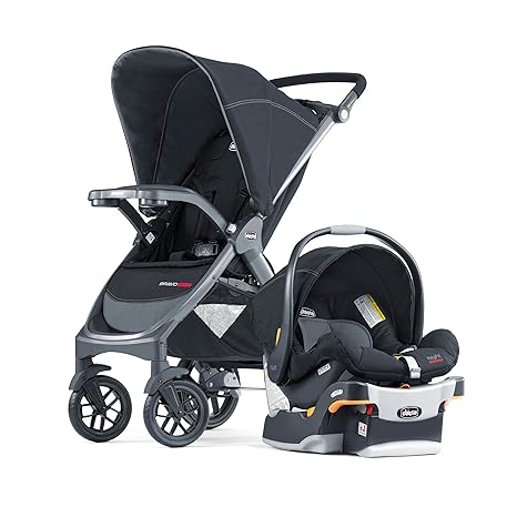 Bravo LE Trio Travel System, Bravo LE Quick-Fold Stroller with KeyFit 30 Zip Infant Car Seat