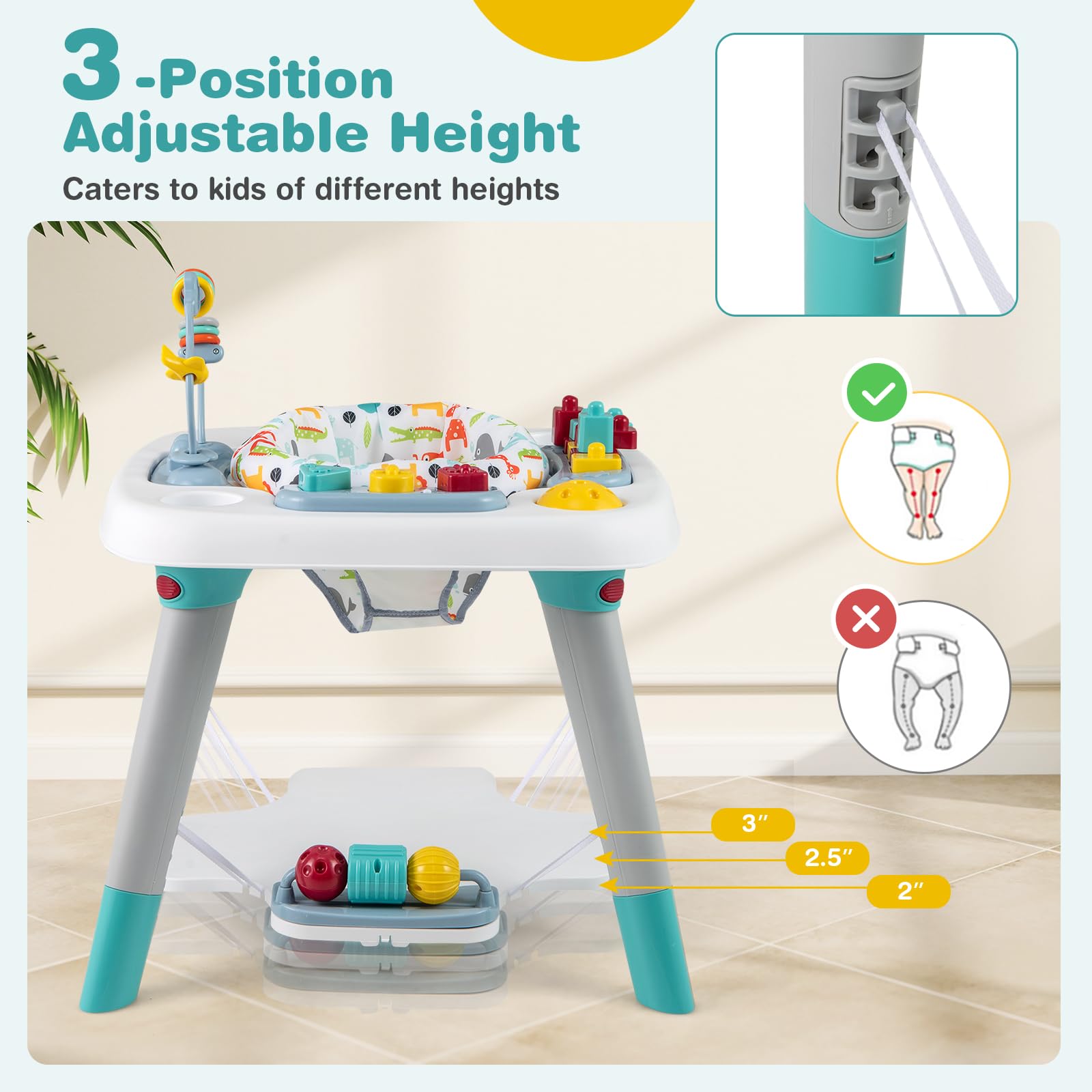 6-in-1 Baby Activity Center with Rotating Seat