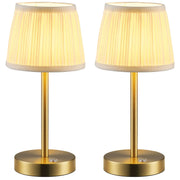 Cordless LED Gold Table Lamps, Rechargeable 4000mAh 3 Way