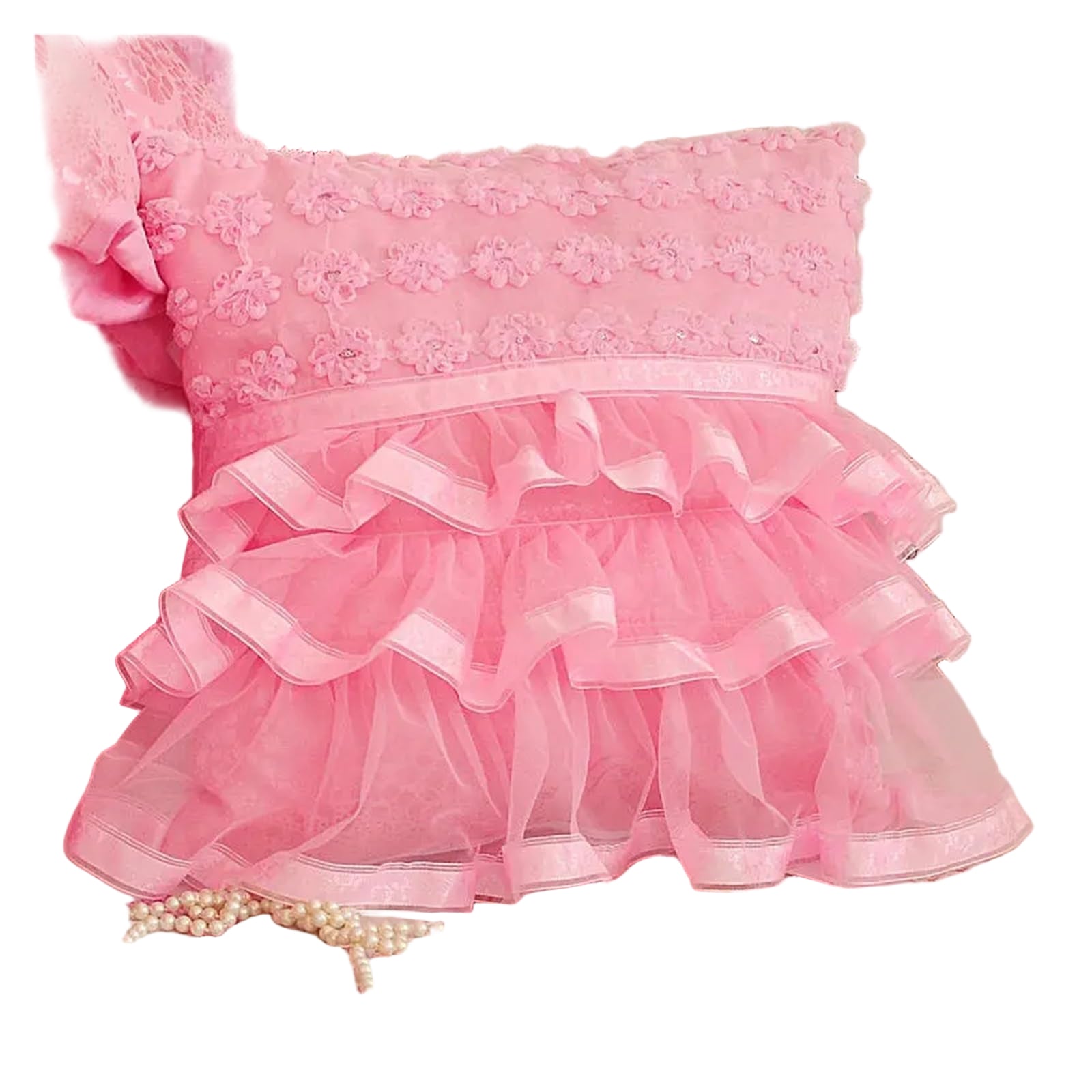 Princess Style Lace Pink Bedding Set Luxury Twin Queen King Size Bed Set