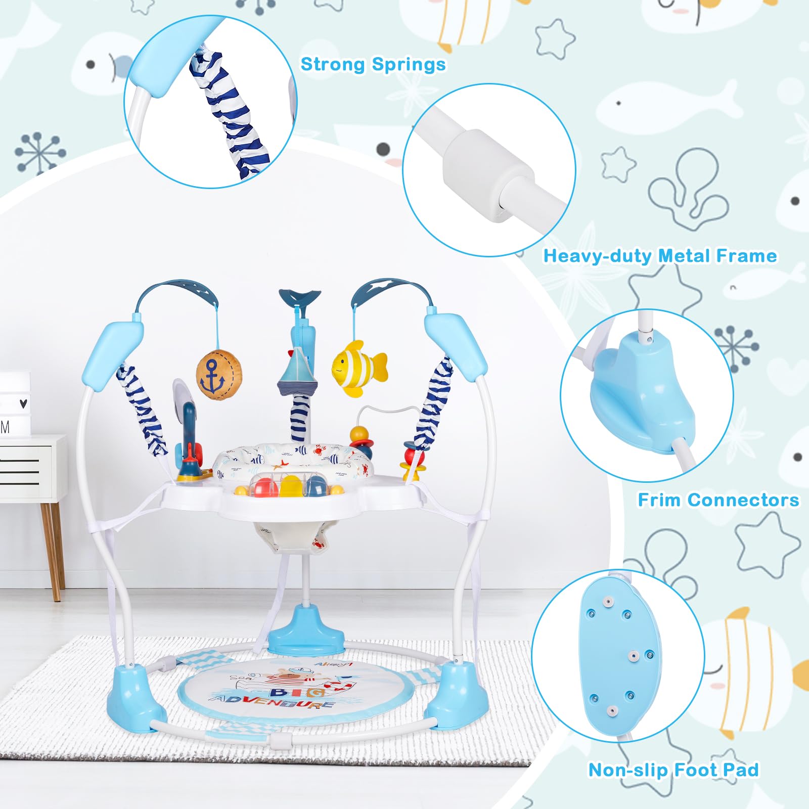 3-in-1 Baby Activity Center with Music and Lights