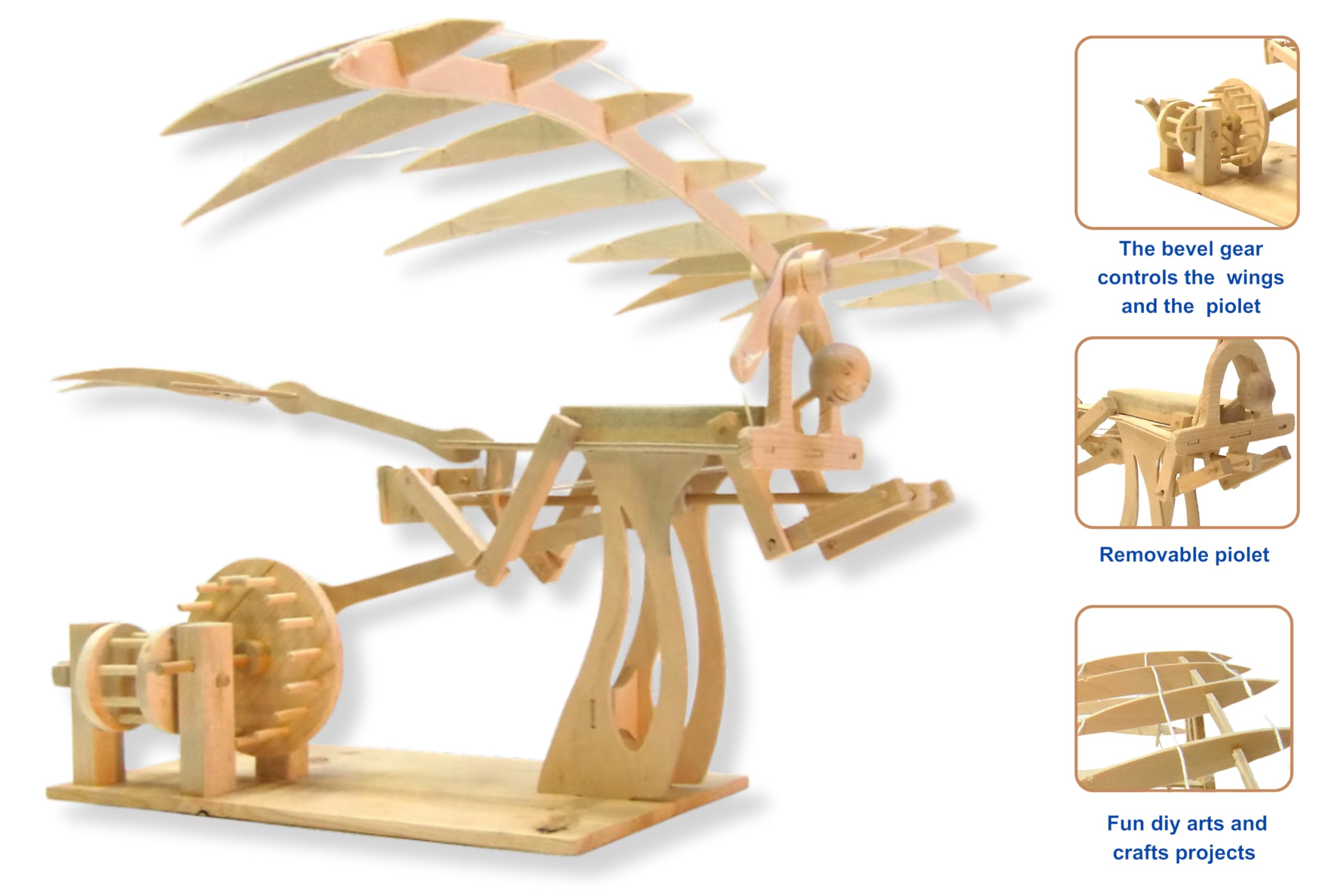 Leonardo da Vinci Ornithopter | 3D Puzzle & Engineering Toy for Kids Ages 9