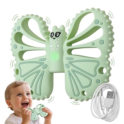 Vibrating Teether for Baby - Sensory Chew Toy for Autistic Children & Vibrating Chewy