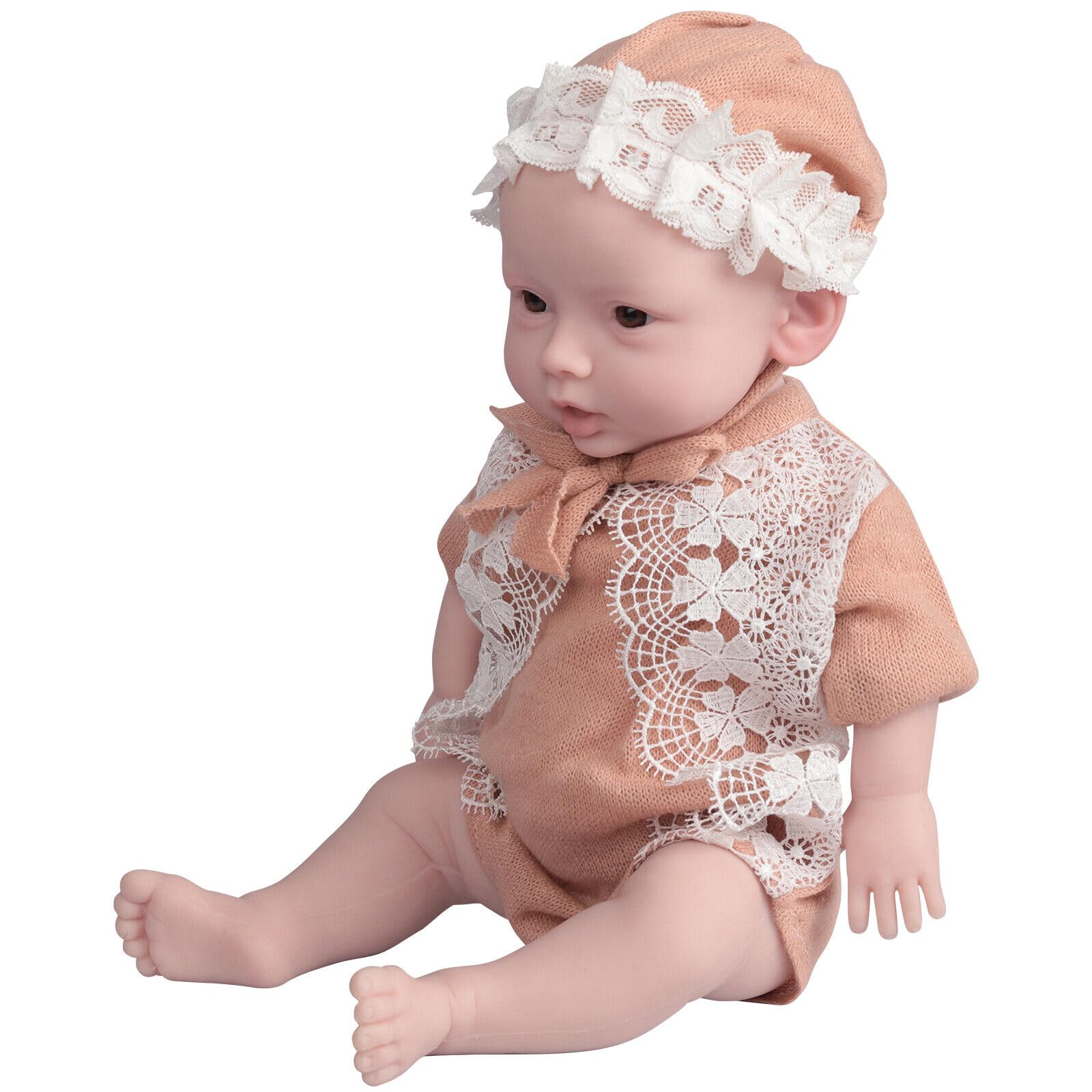 18.5 Inch Silicone Reborn Doll Full Body Silicone Newborn Baby Real Reborn Baby Doll