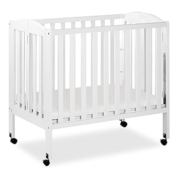 3 in 1 Portable Folding Stationary Side Crib in Natural