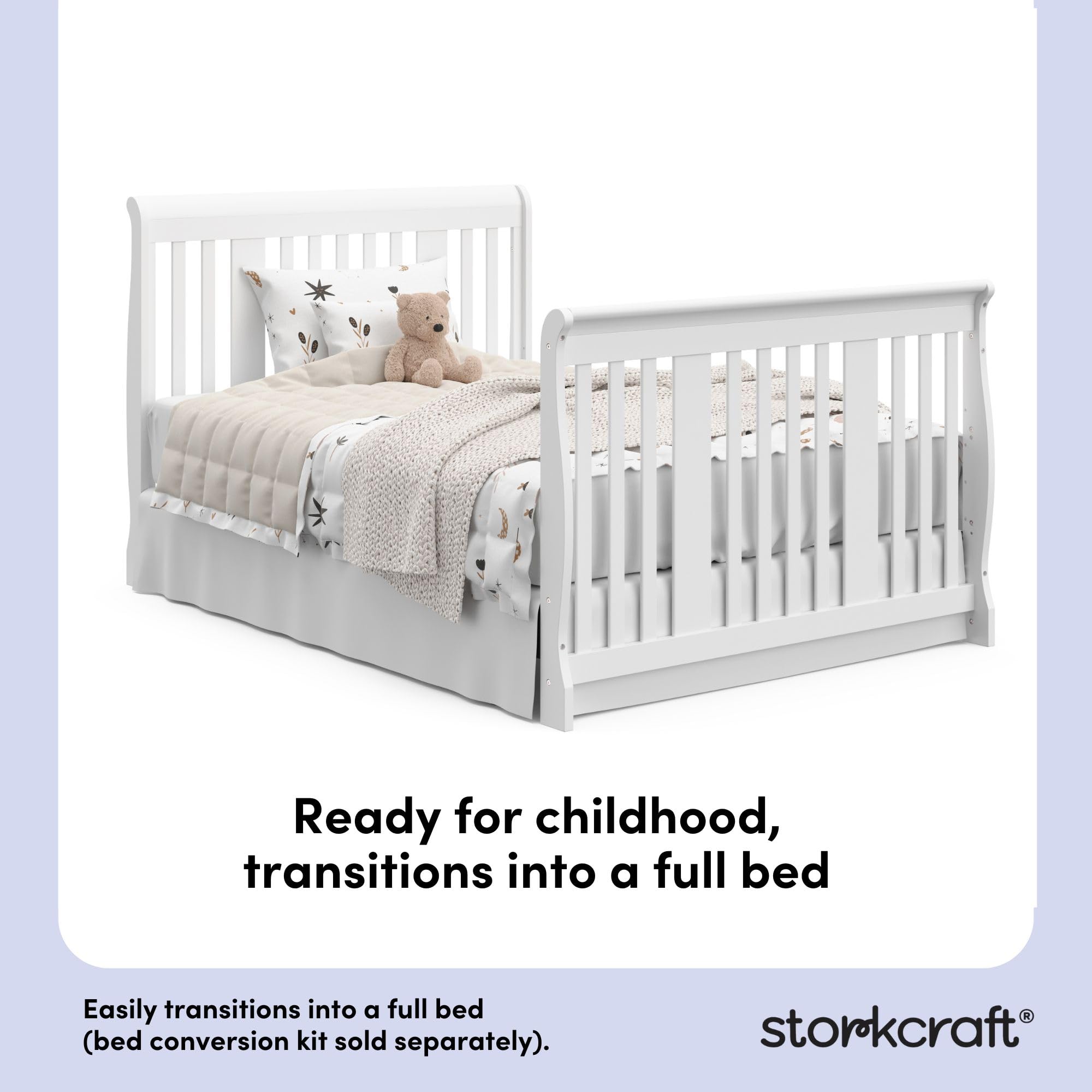 5-in-1 Convertible Crib with Changing Table