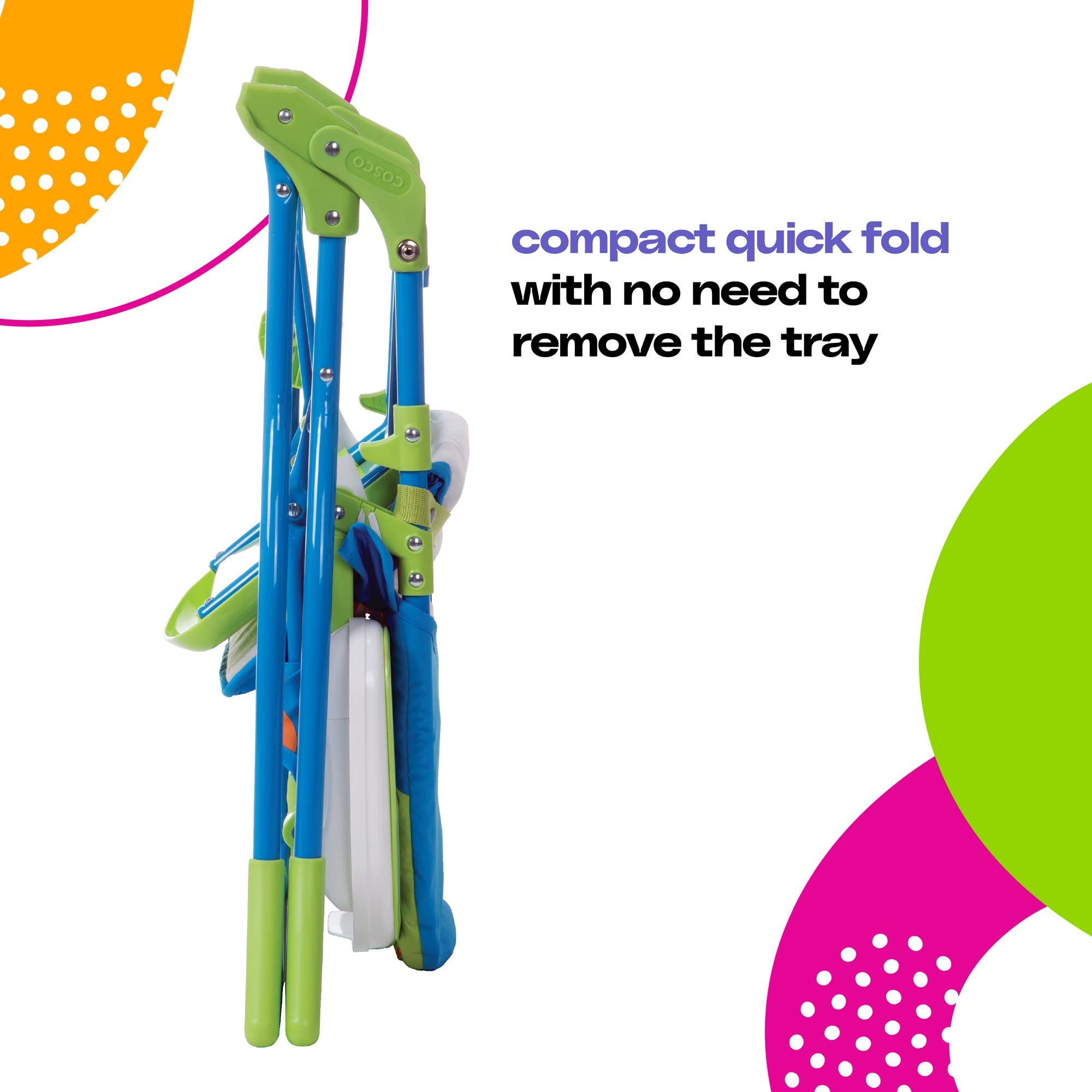 Folding High Chair with 3-Position Tray