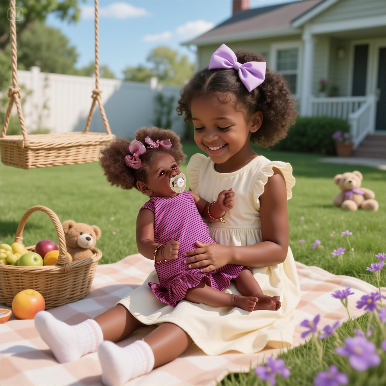 Baby Dolls Black - 22 Inch Lifelike Soft Body Realistic-Newborn Baby Dolls