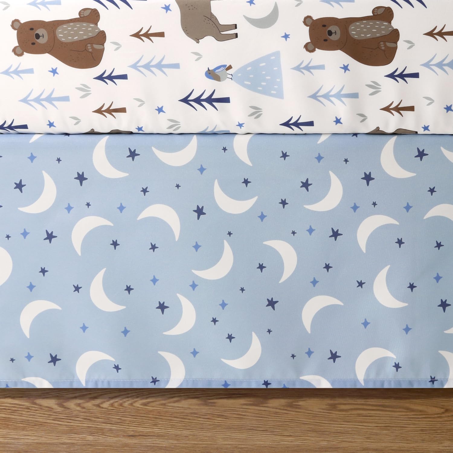 Woodland Crib Bedding Set - 3 Piece with Sheet, Quilt & Dust Ruffle