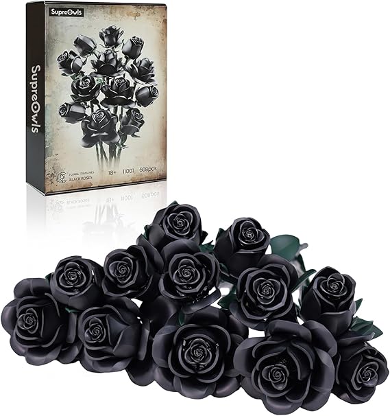 Blue Rose Bouquet Building Set, Compatible
