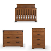 Flat Top 4-in-1 Convertible Crib, Baby Crib Converts to Day Bed