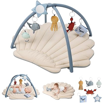 Baby Play Gym & Activity Mat, Oversize Leaf Shaped Baby Play Mat