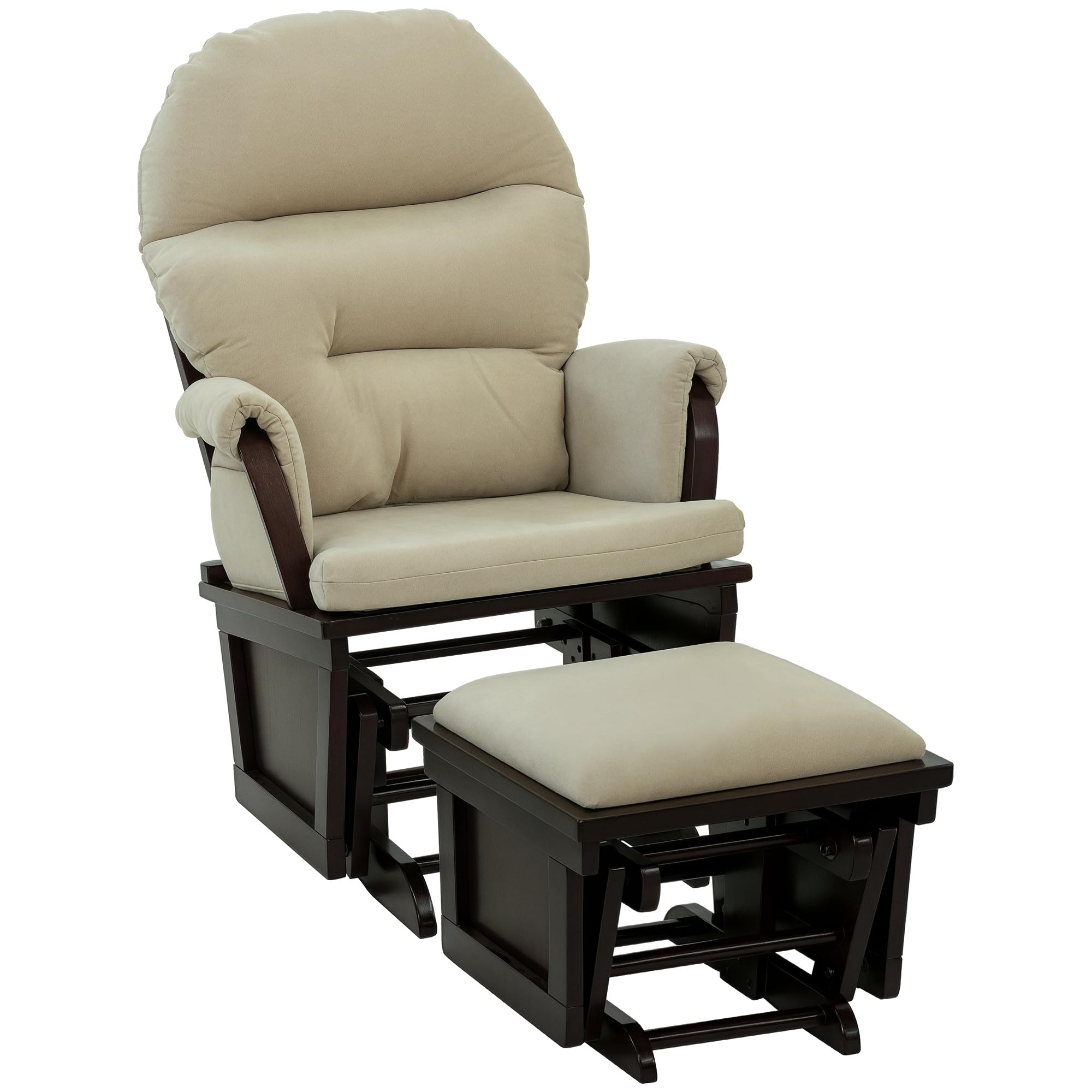Nursery Glider Rocking Chair with Ottoman