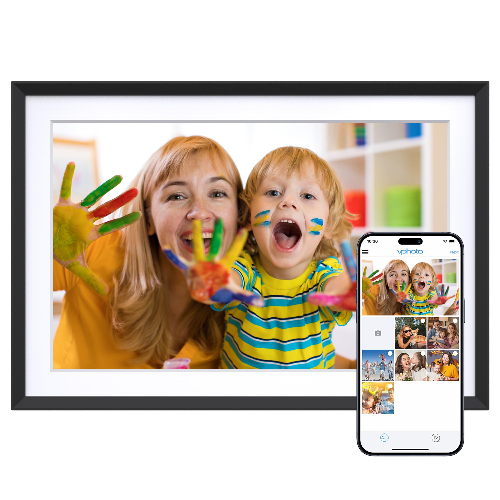 10.1'' WIFI Digital Picture Frame - 1280*800 HD IPS Touch Screen Digital Photo Frame