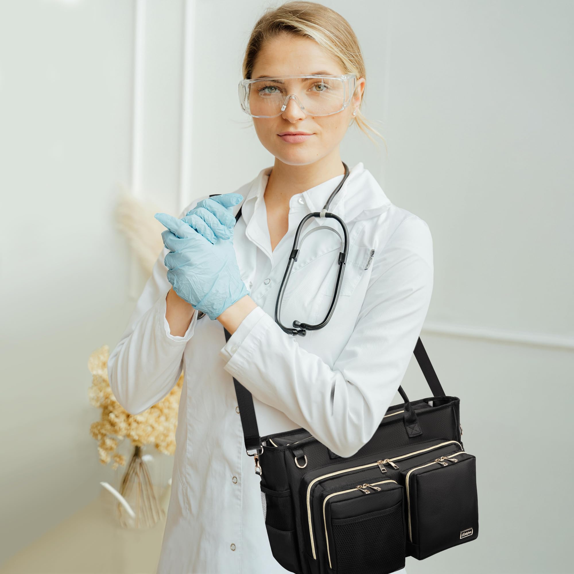 Nurse Utility Tote Bag, Laptop Travel Bag for Work Home Care Nurse for adults