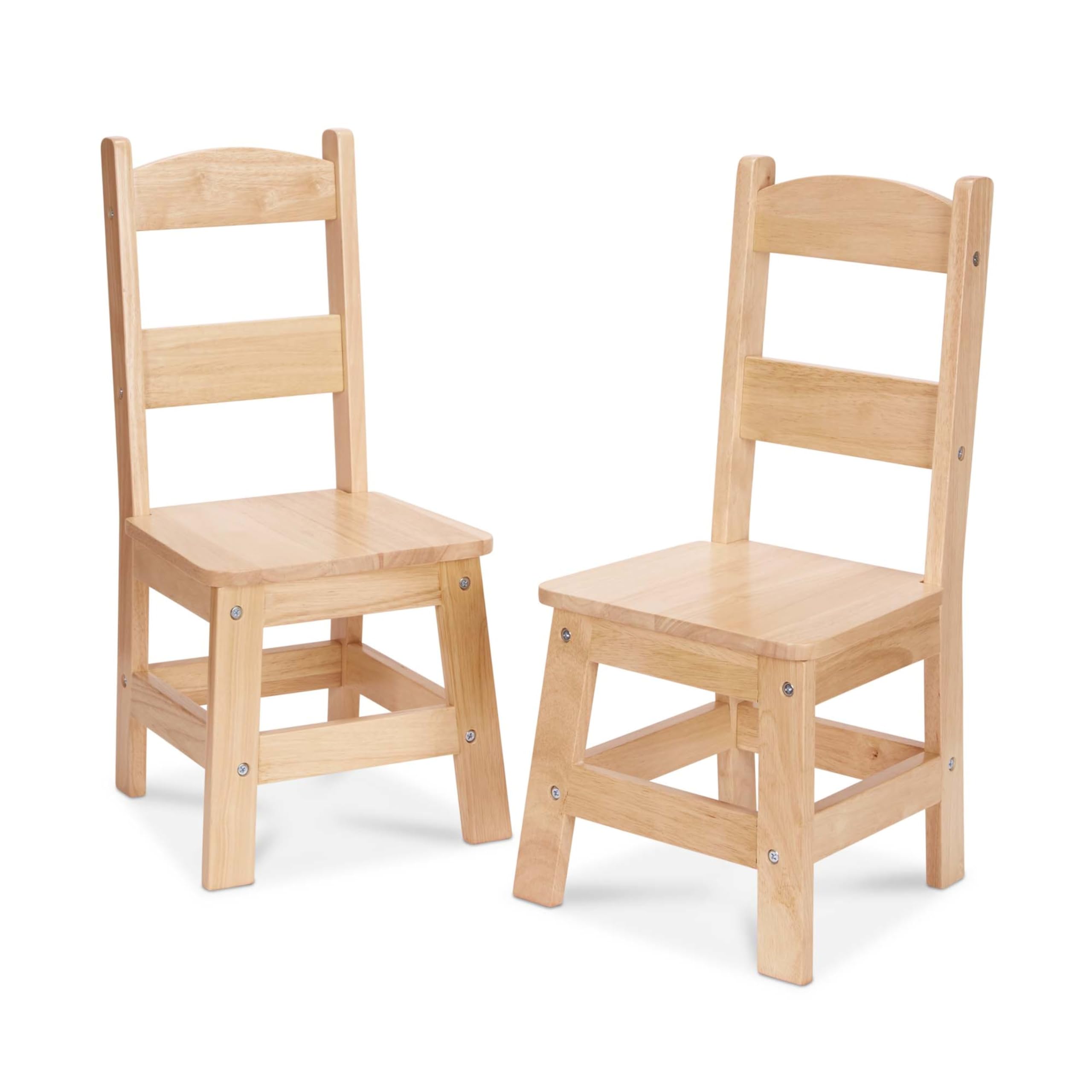 Wooden Chairs, Set of 2 - Blonde Furniture for Playroom