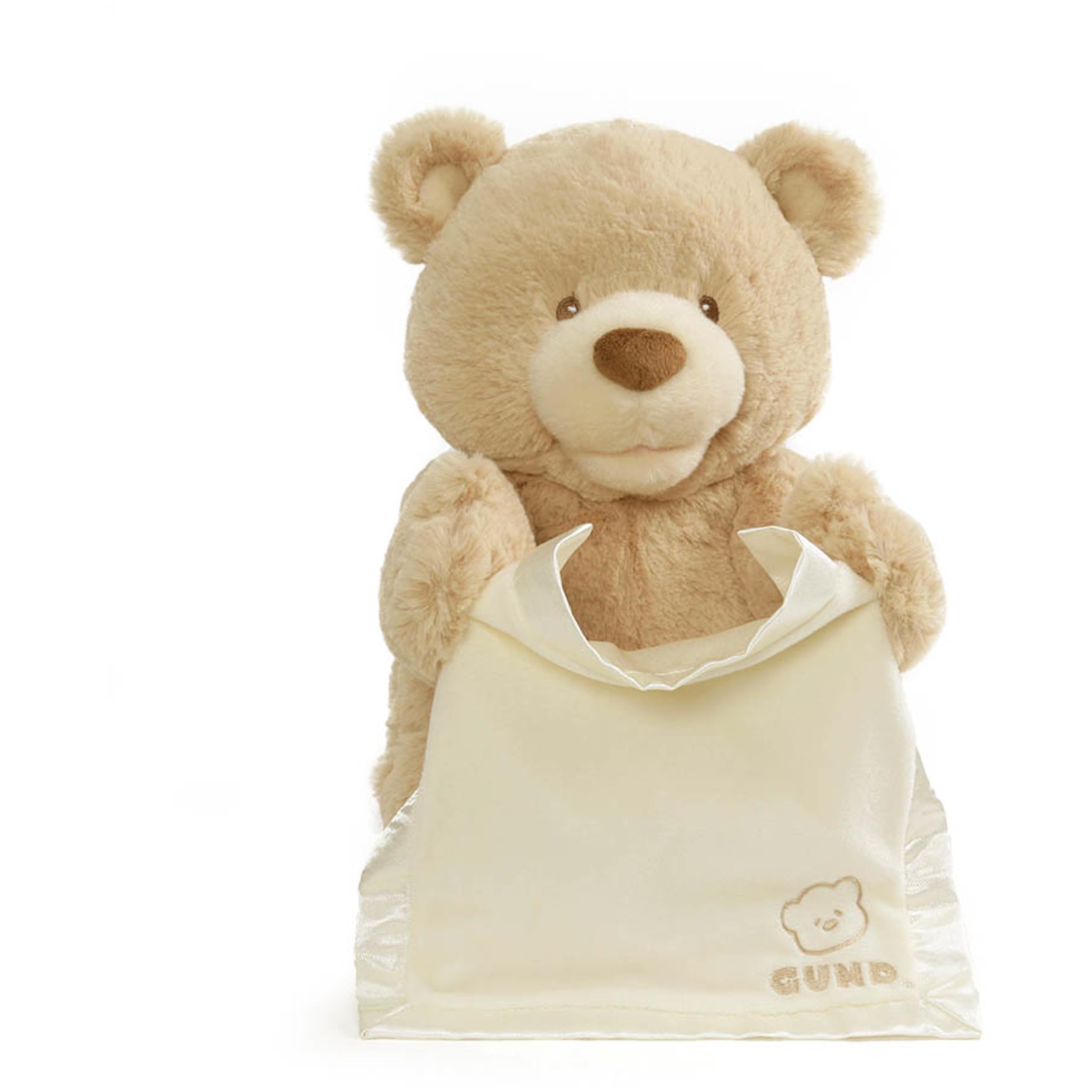 Peek-A-Boo Teddy Bear Plush, Animated Stuffed Animal for Babies and Newborns, 11.5"