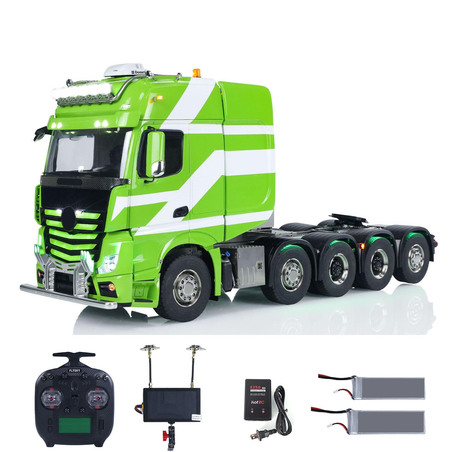 Unitru-01 3363 1/14 10x10 RC Tractor Truck Metal Chassis Remote Control Lorry Car Smoke