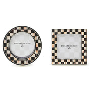 Set of 2 Silver-Plated Photo Frames, Cute Family Picture Frames