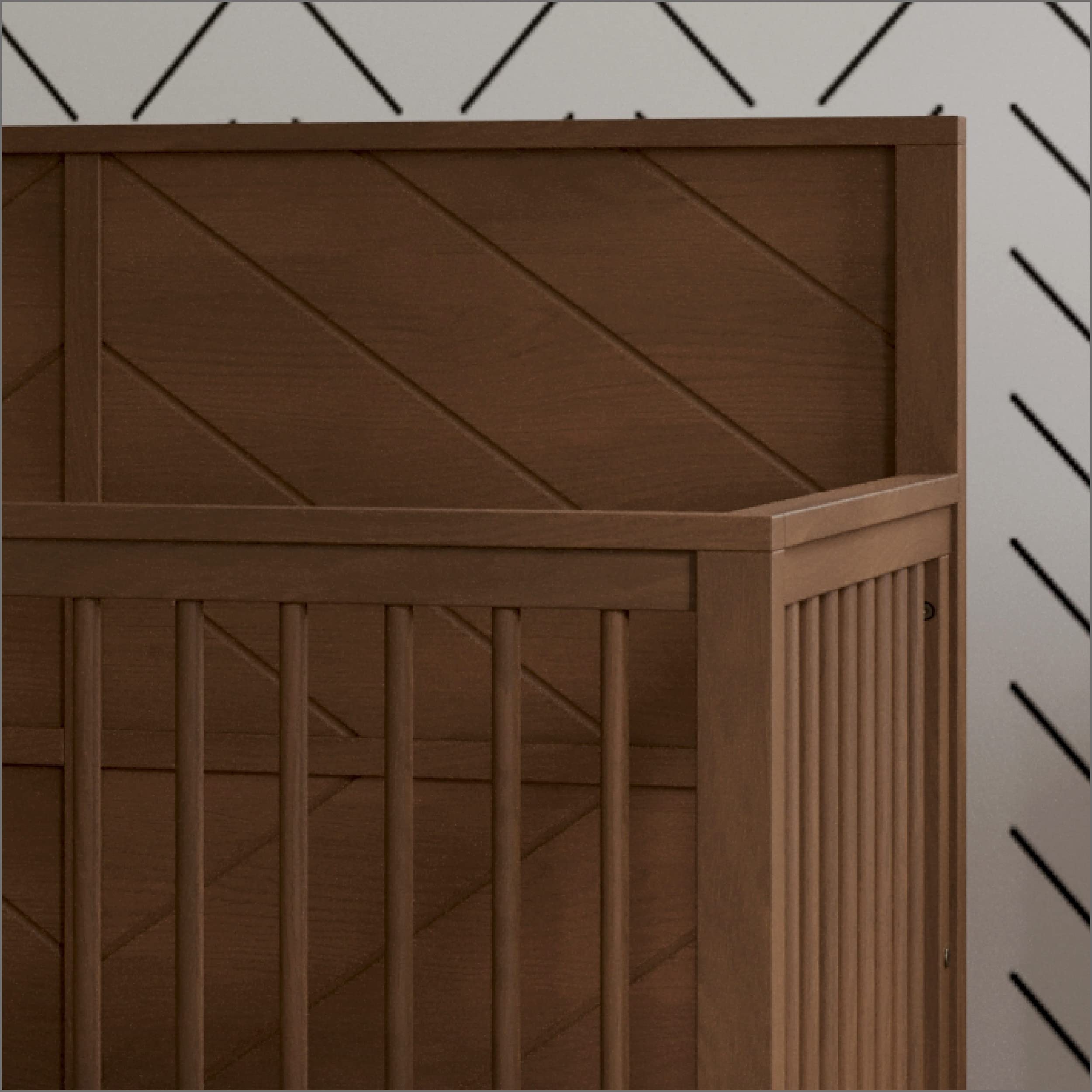 Surrey Hill 4-in-1 Convertible Crib, Baby Crib Converts to Day Bed