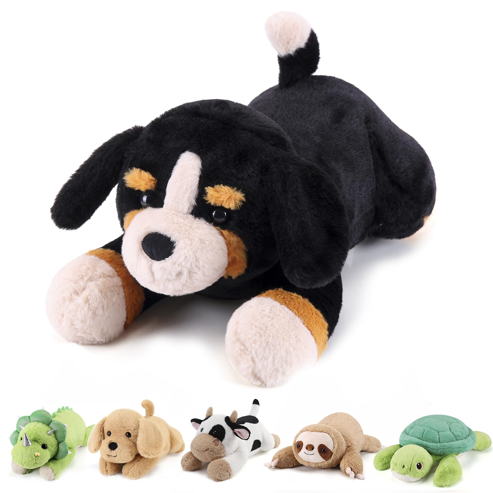 Bernese Mountain Dog Weighted Stuffed Animals - 28 Inch 5.0 Pounds Weighted Plushies