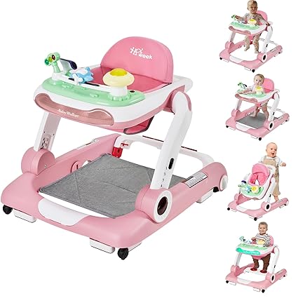 Baby Walker,4-Gear Height Adjustable Baby Walker