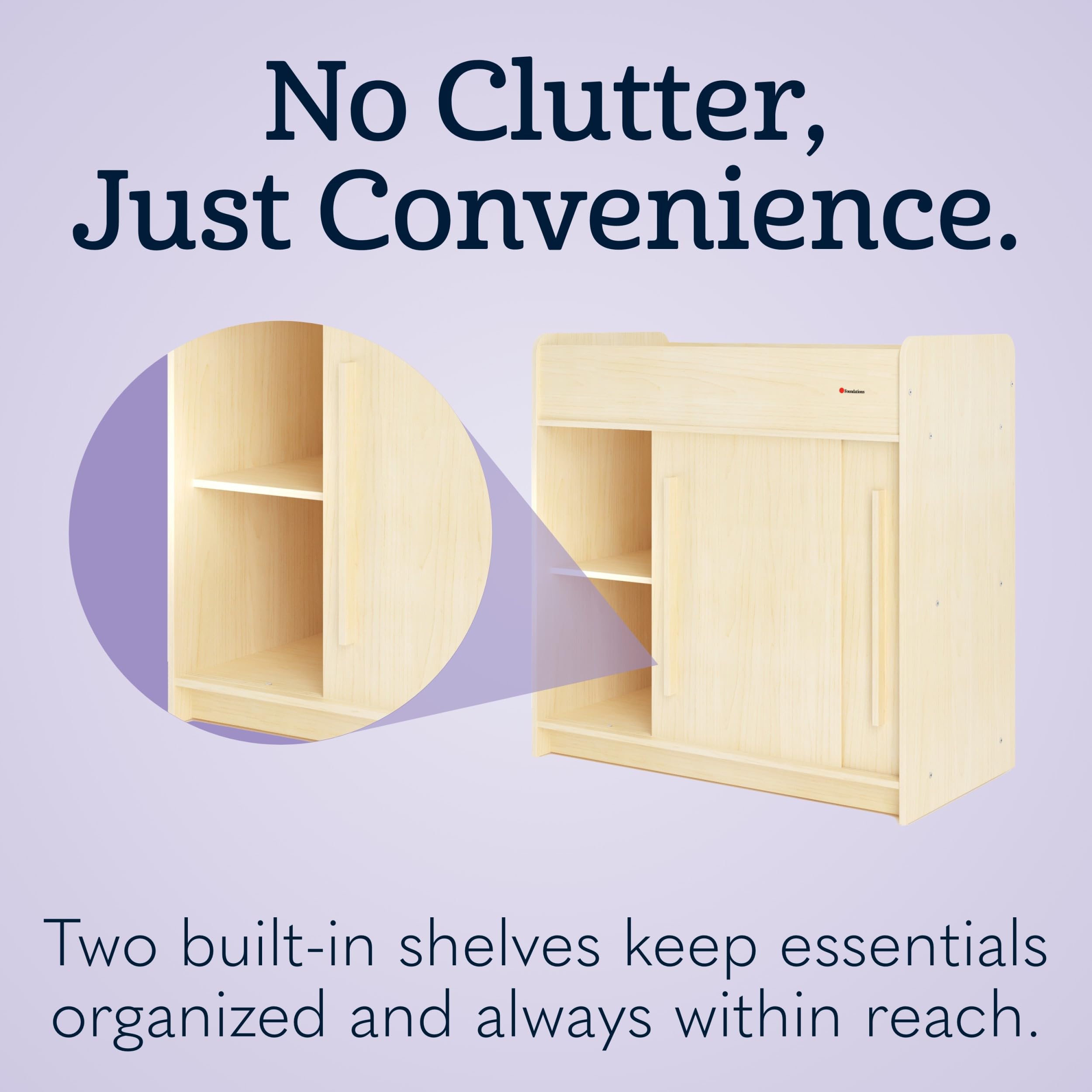 Daycare Changing Table with Storage and Safety Strap