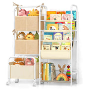 Bookshelf and Toy Storage, Montessori Bookshelf, 4-Tier Baby