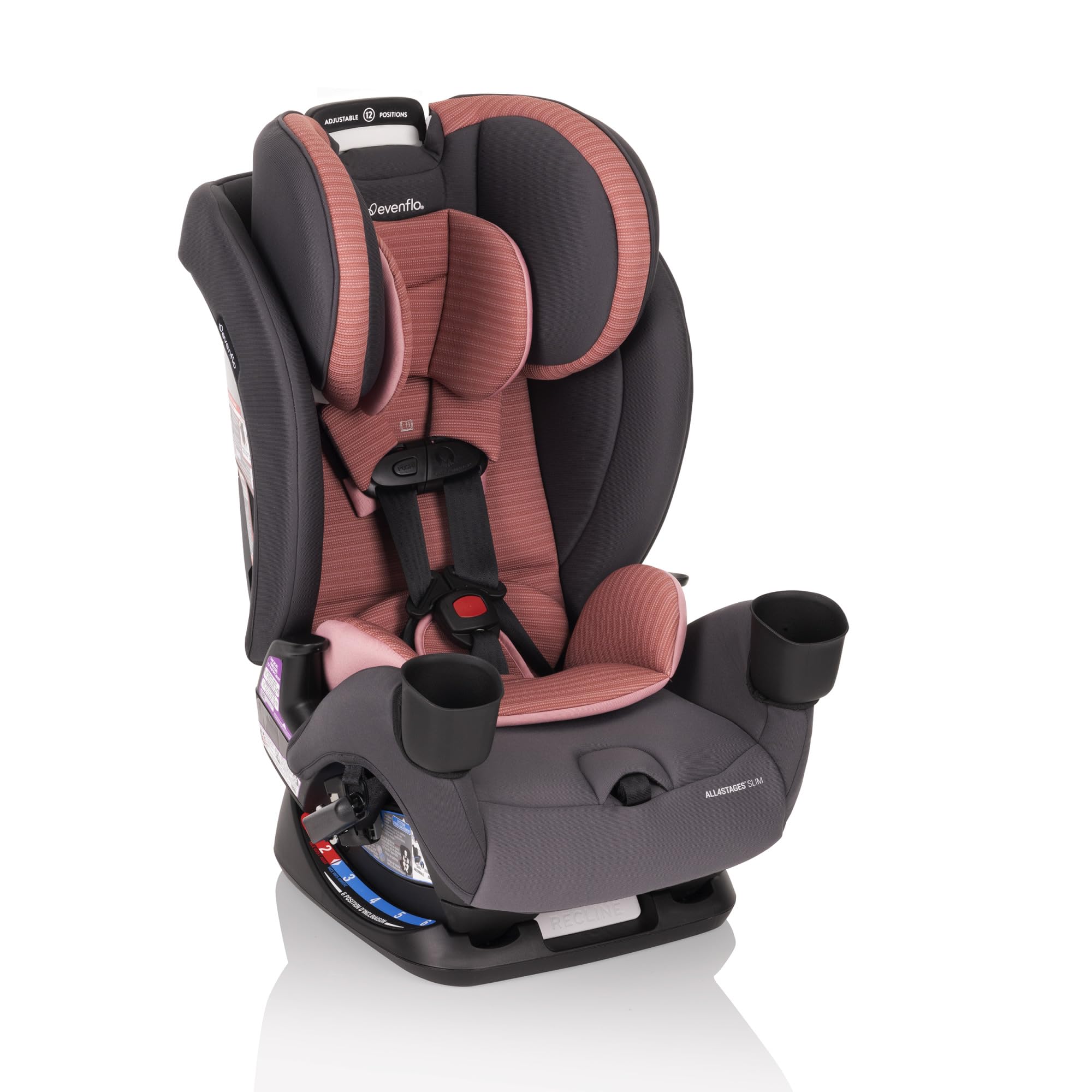 All4Stages Slim 4-in-1 Convertible Car Seat (Sanibel Pink)