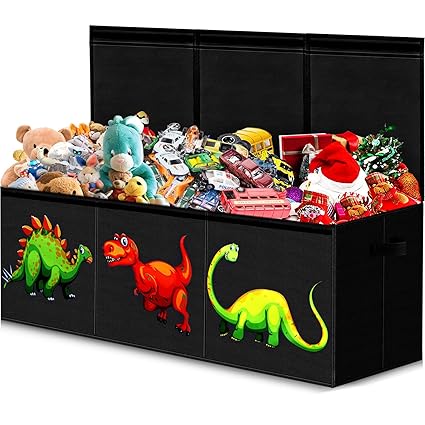 Boys, Toy Chest for Boys,Sturdy & Foldable, Removable Divider