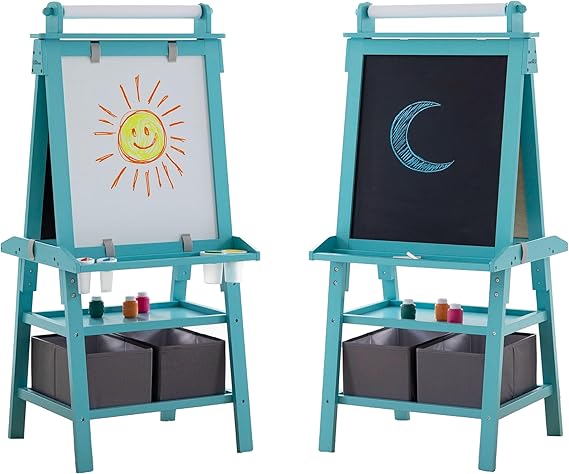 Deluxe Learn 'N Play Toddler Easel for Kids, Two-Sided Art Center