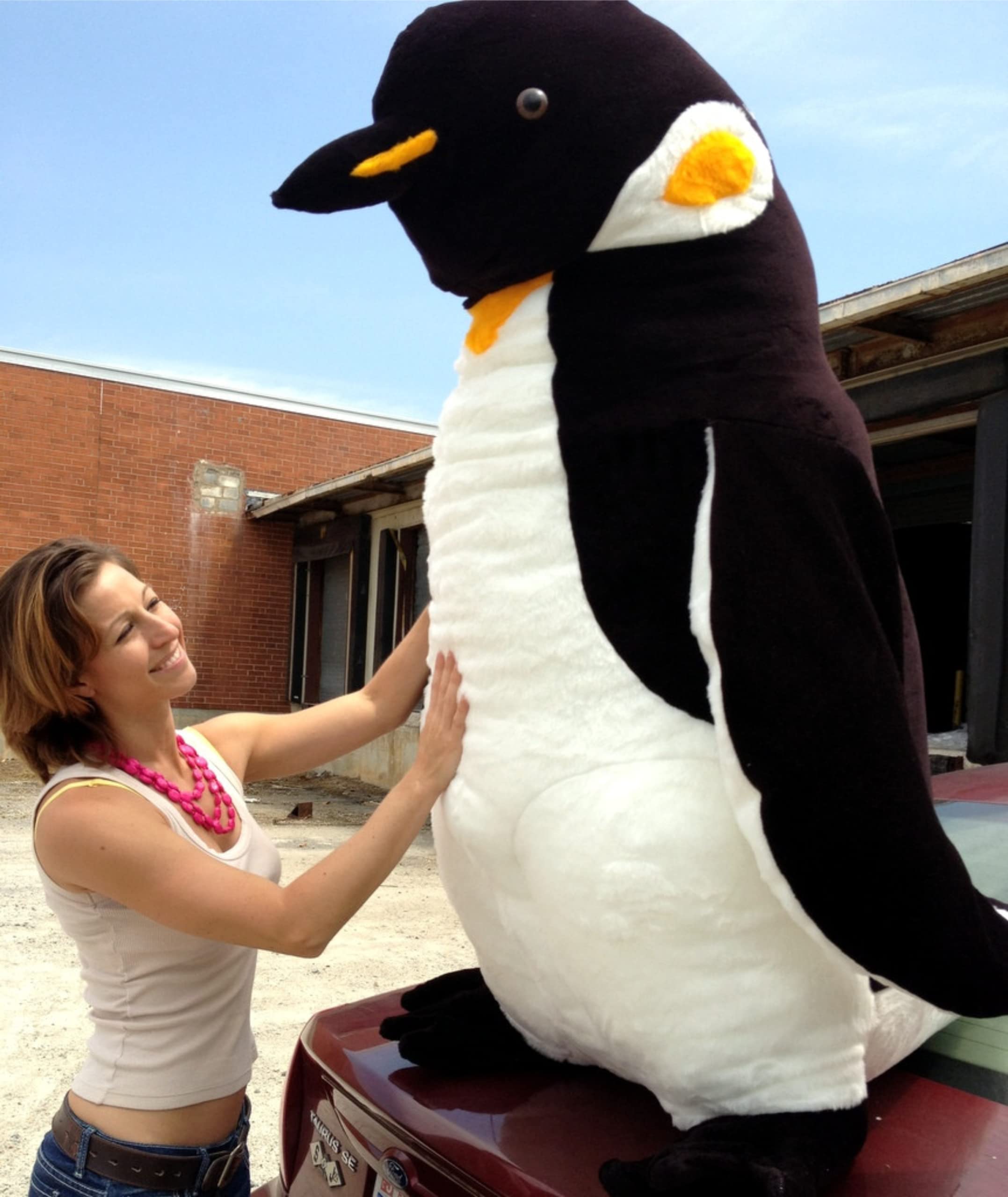 Stuffed Penguin Weighs 30 pounds 60 inches 5 feet Tall Made in USA Giant Stuffed Animal