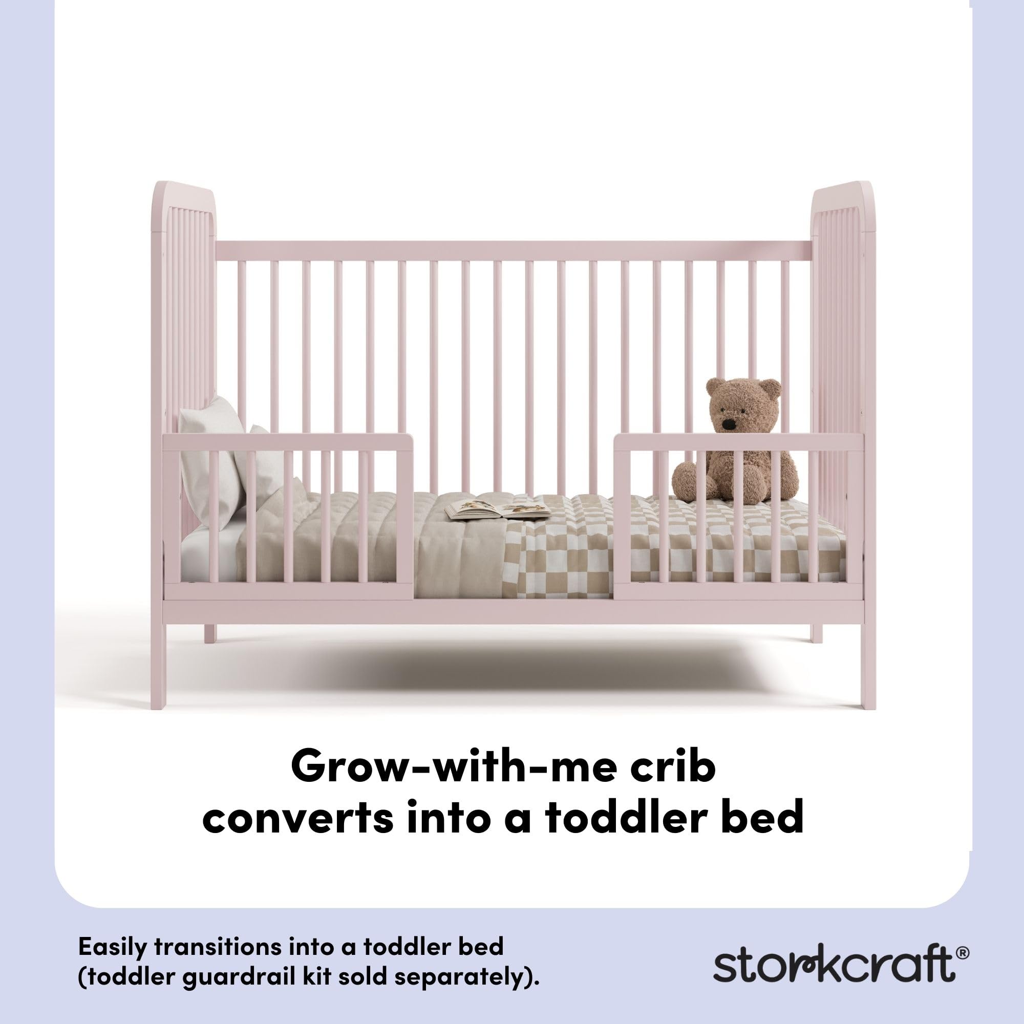 Pasadena Convertible Crib (Blush) – GREENGUARD Gold Certified