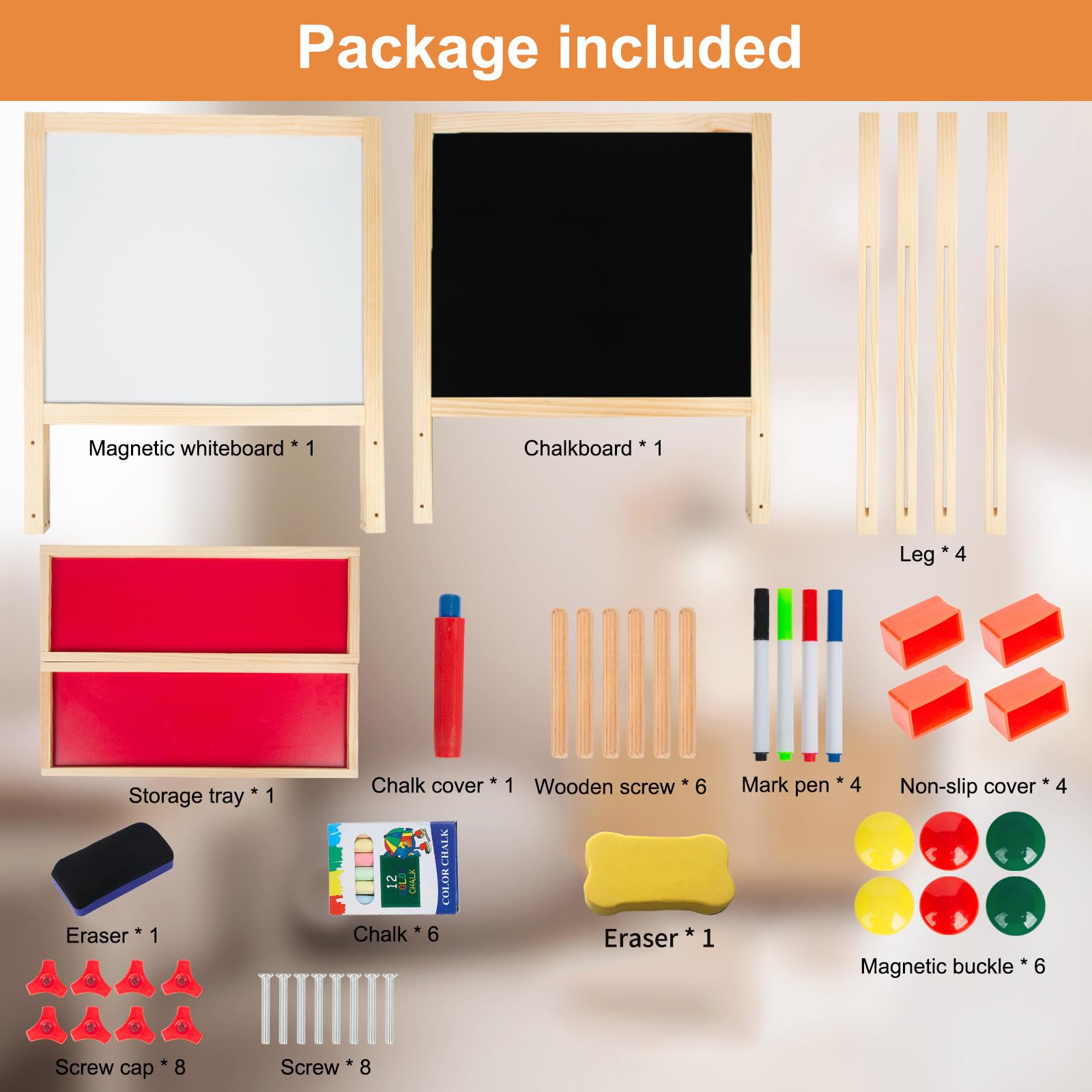 Adjustable Wooden Kids Art Easel