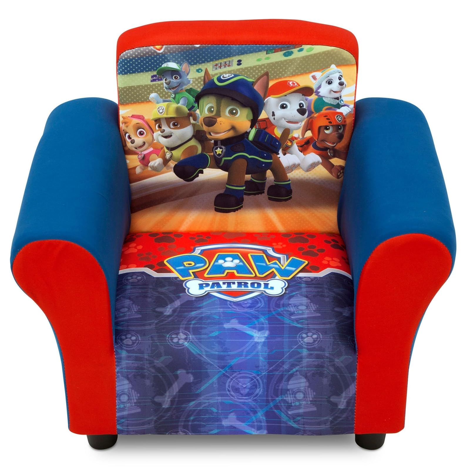 Upholstered Chair with PAW Patrol Graphics, Wood Frame