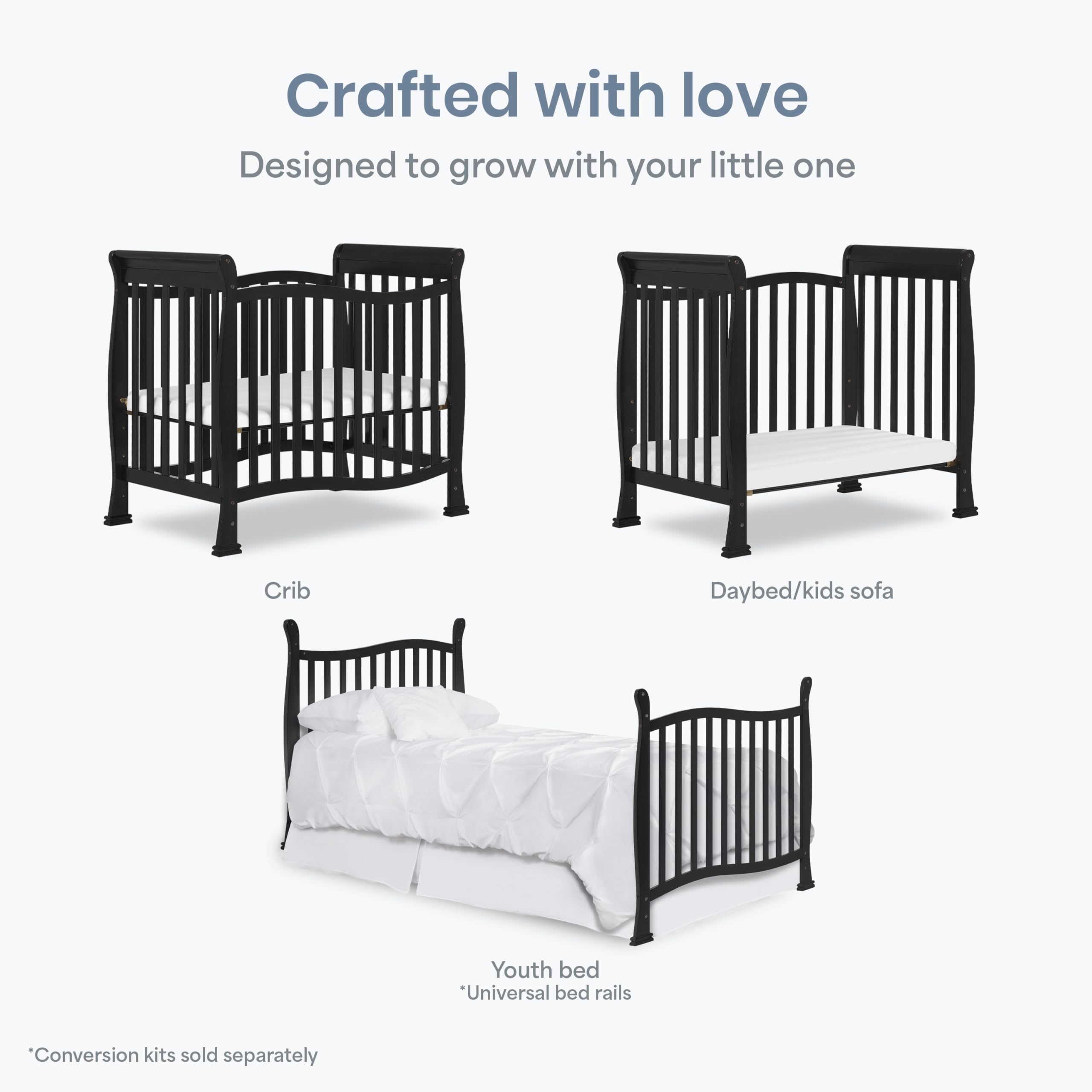 4-in-1 Convertible Mini Crib