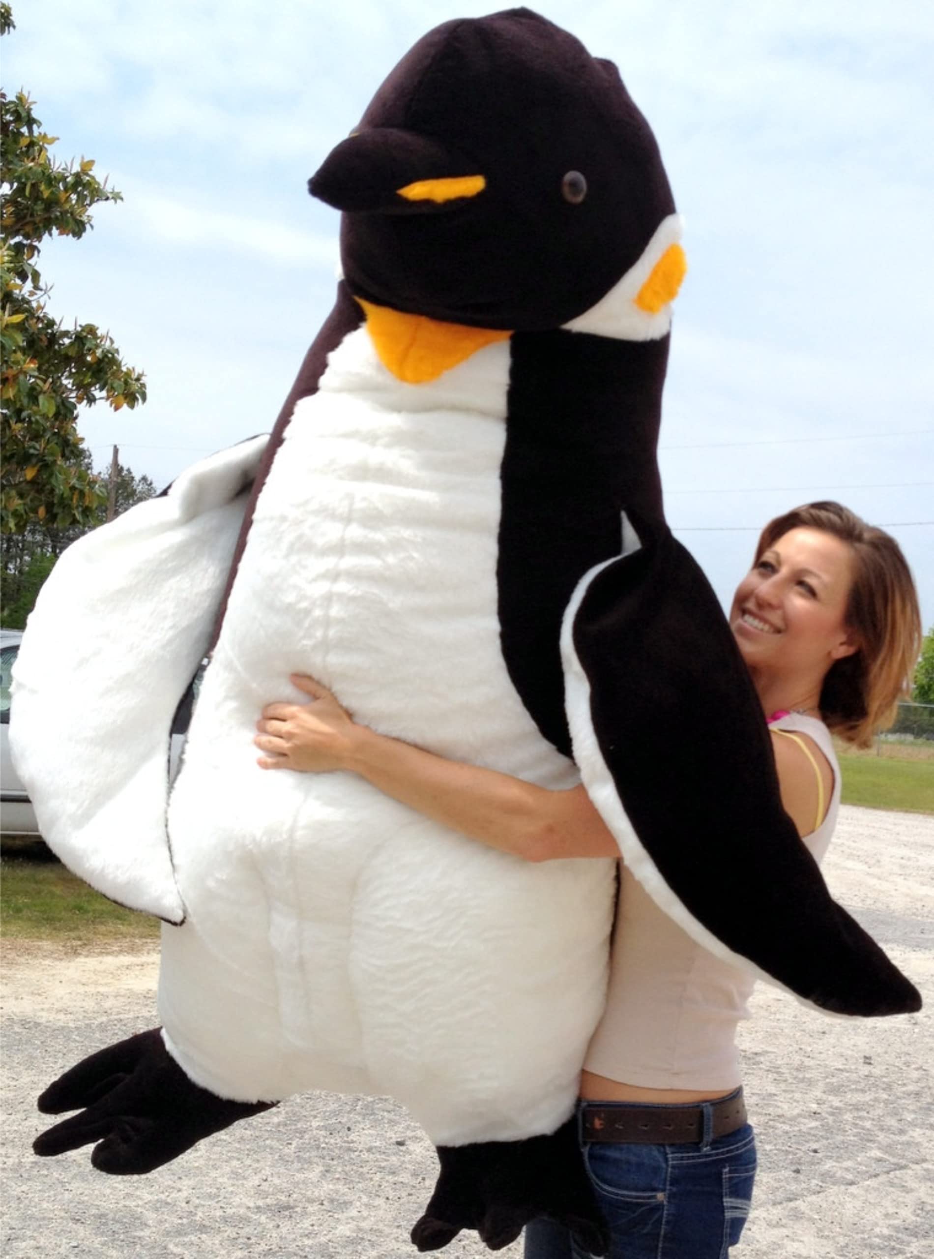 Stuffed Penguin Weighs 30 pounds 60 inches 5 feet Tall Made in USA Giant Stuffed Animal