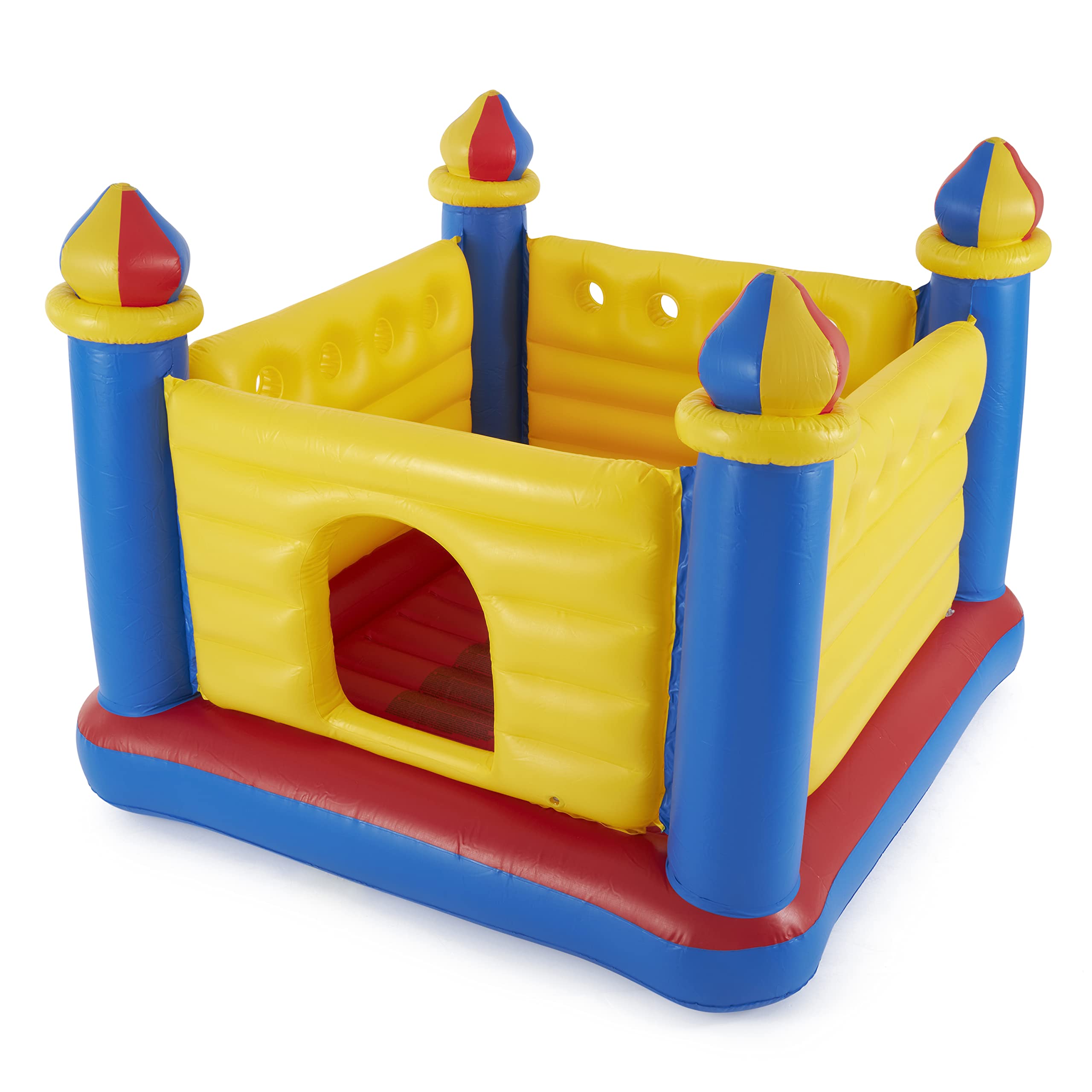 Inflatable Colorful Jump-O-Lene Castle Bounce House, for 2 Kids Ages 3-6 - Large Blow