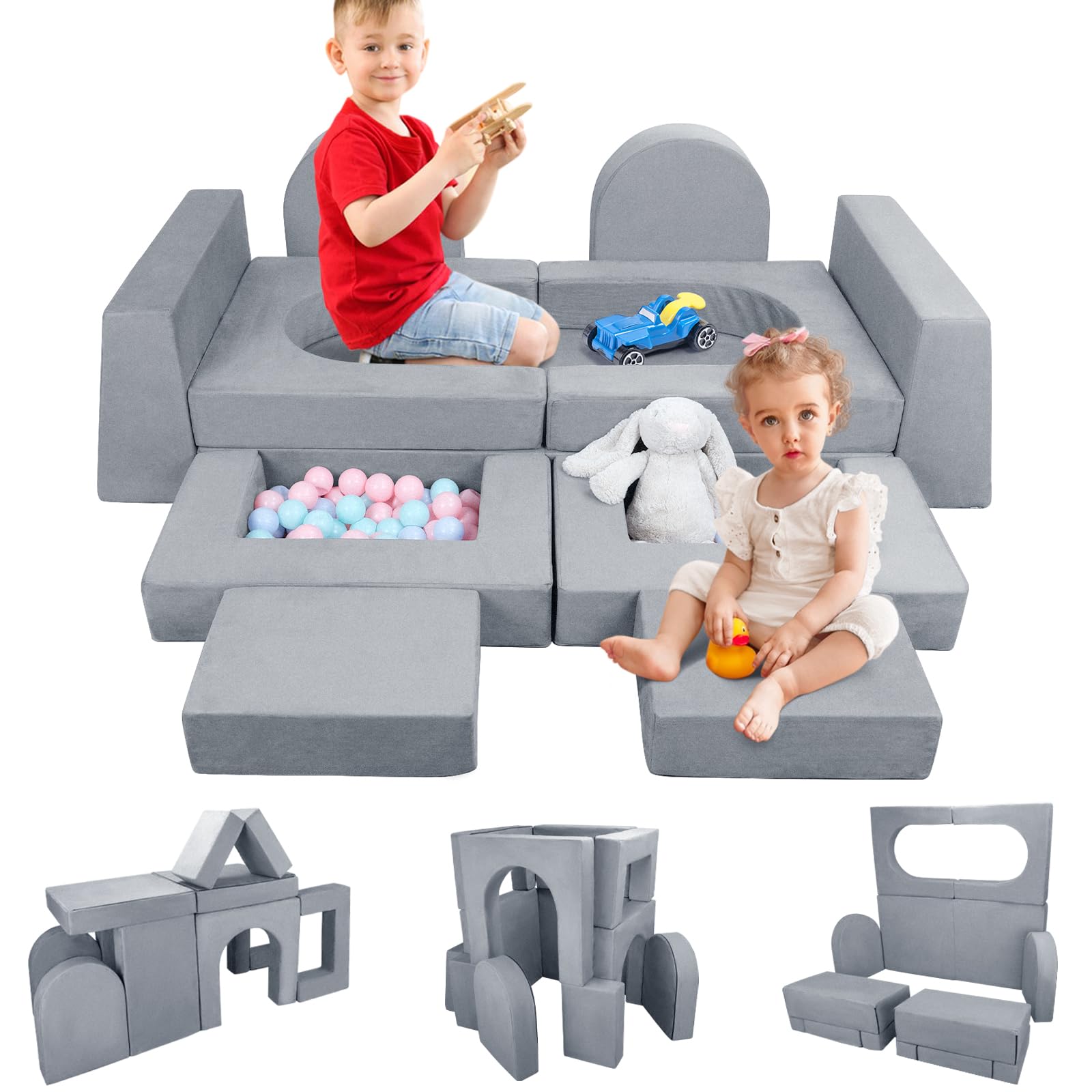 11pcs Kids Couch, Premium Toddler Couch for Child Teens