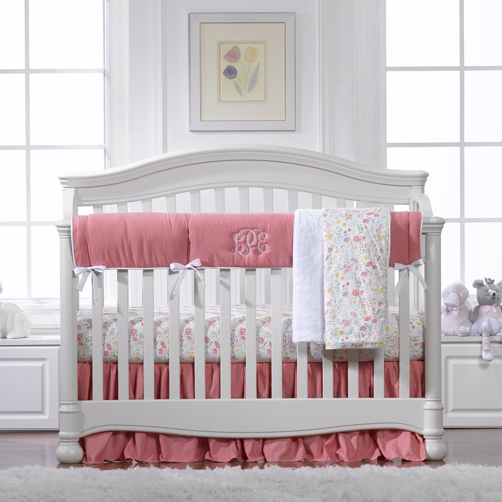 Nectar Linen Crib Skirt with Soft Ruffle 16" Drop