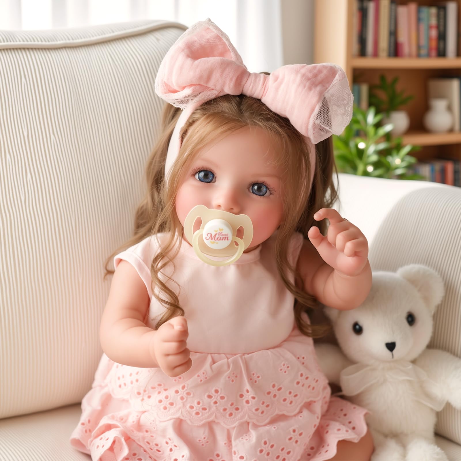 Lifelike Reborn Baby Dolls Dara - 20 Inch Realistic-Newborn Baby Doll Brown Hair Girl