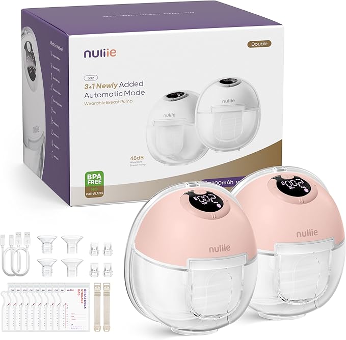 Hands-Free Breast Pump, Wearable Breastfeeding Pump 4 Modes 9 Levels