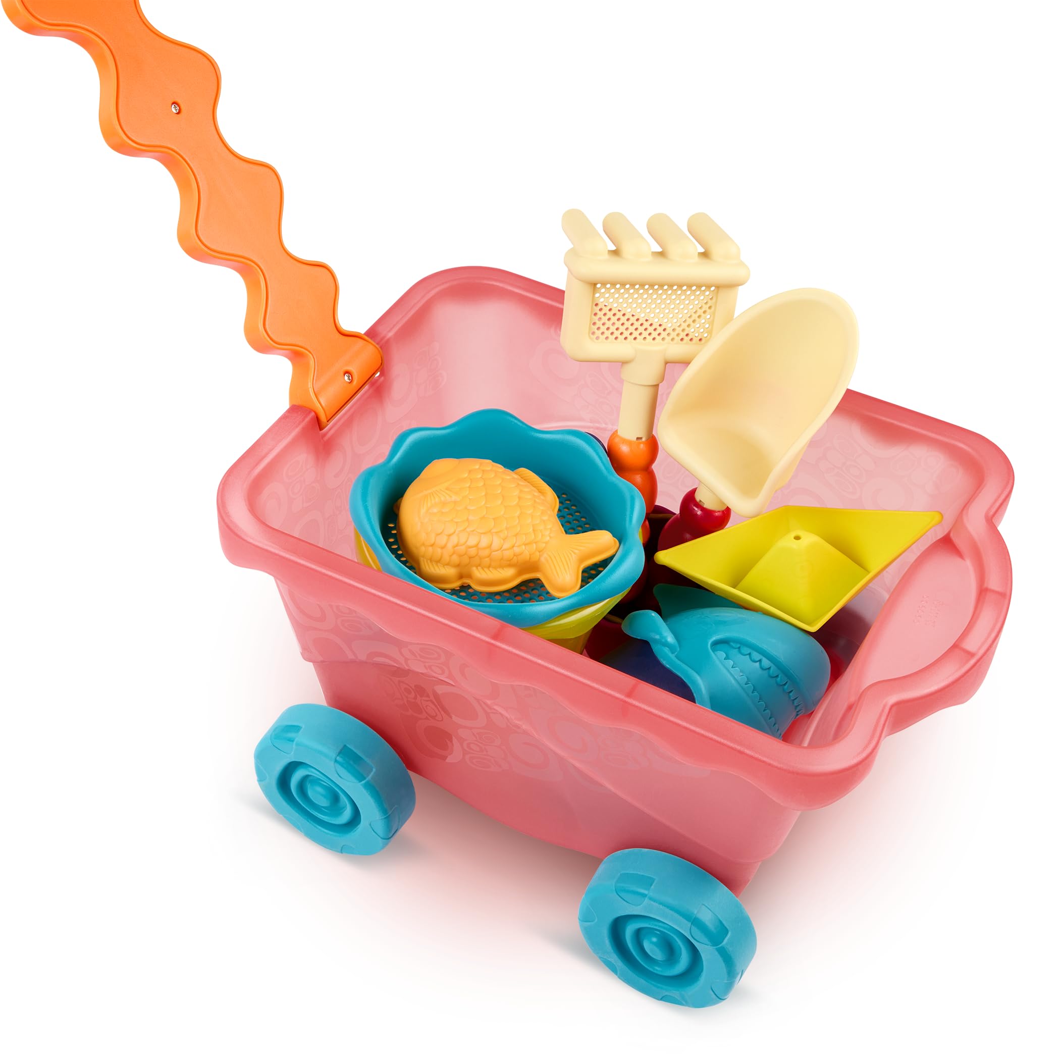 Wavy – Wagon – Red – Water Play – Travel Beach Buggy – 11 Funky Sand Toys