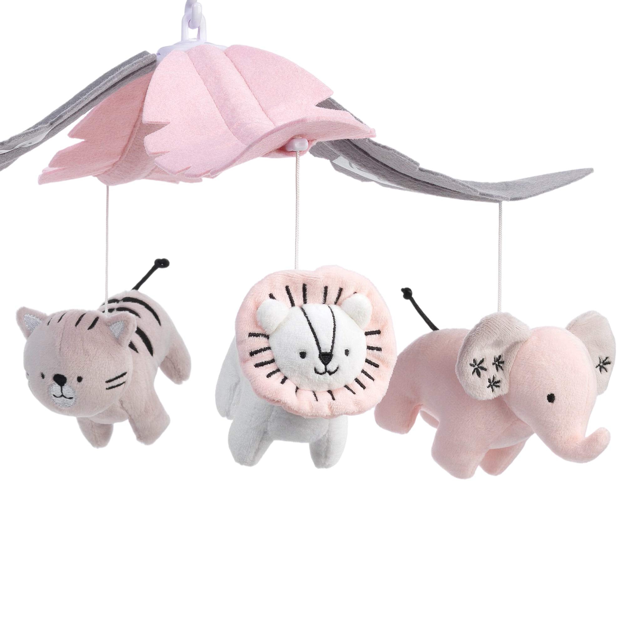 Happy Jungle Musical Baby Crib Mobile Safari Animals Soother Toy